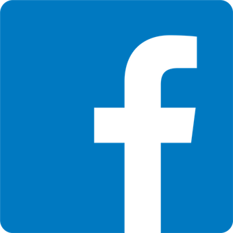 The Facebook logo: a lowercase white letter 