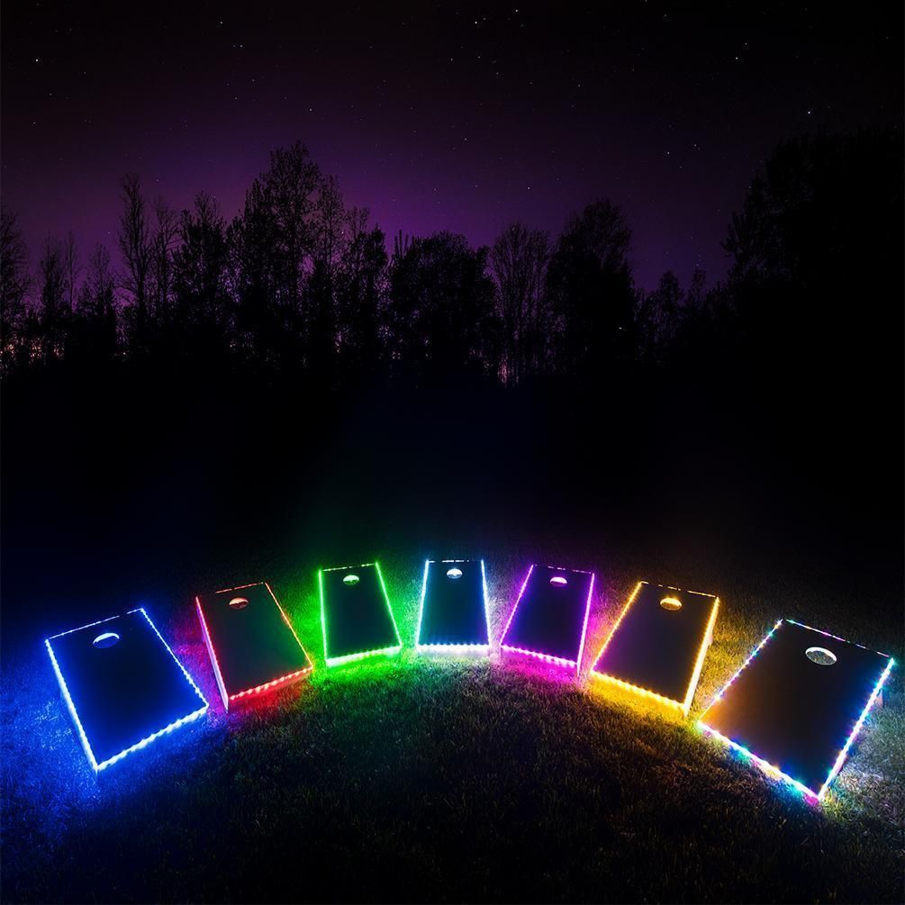 Cornhole, Lights up when you Score.