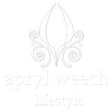 A black and white logo for a company called april weech lifestyle.