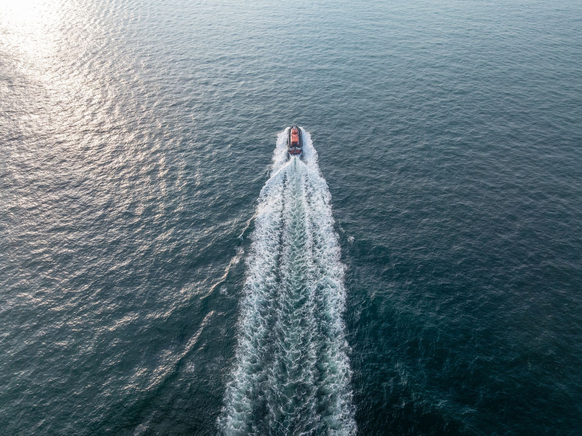 Aerial view of a boat. Aerial view of a boat.