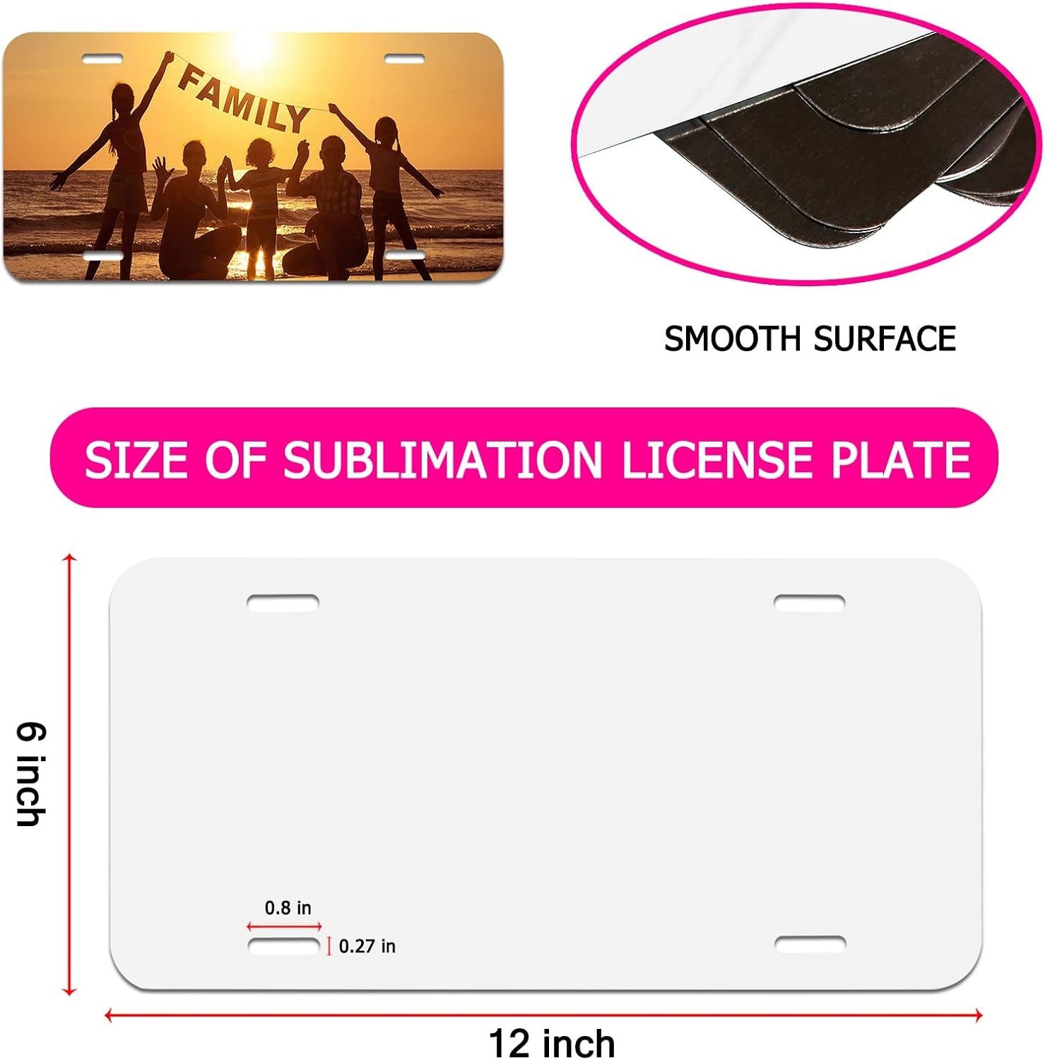 Sublimation License Plate Blanks