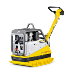 A yellow and white machine with a handle on a white background.