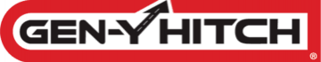 A gen y hitch logo with an arrow pointing up