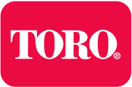 The toro logo is on a red background.