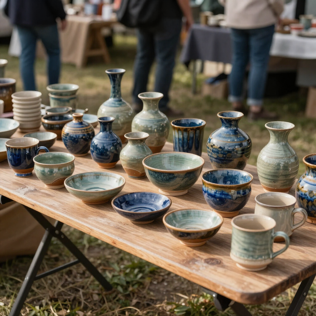 Redbird Pottery booth