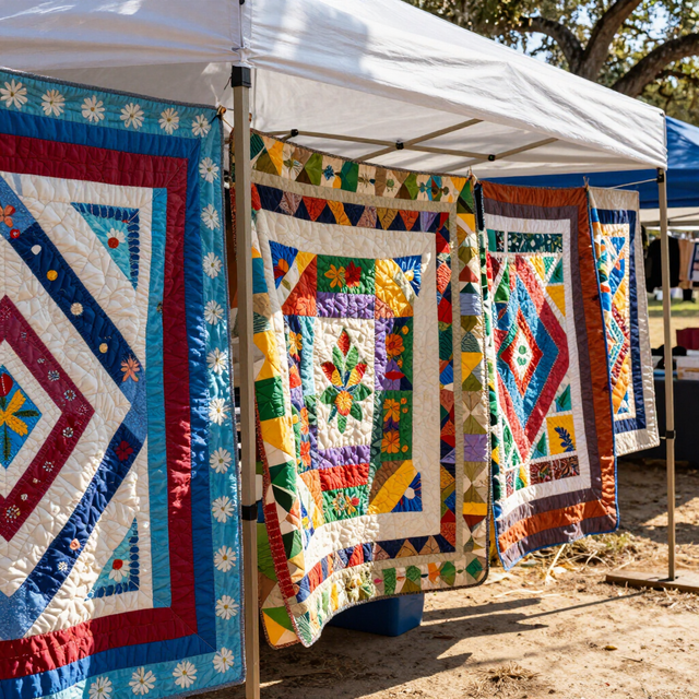 Patchwork Porch Quilts booth