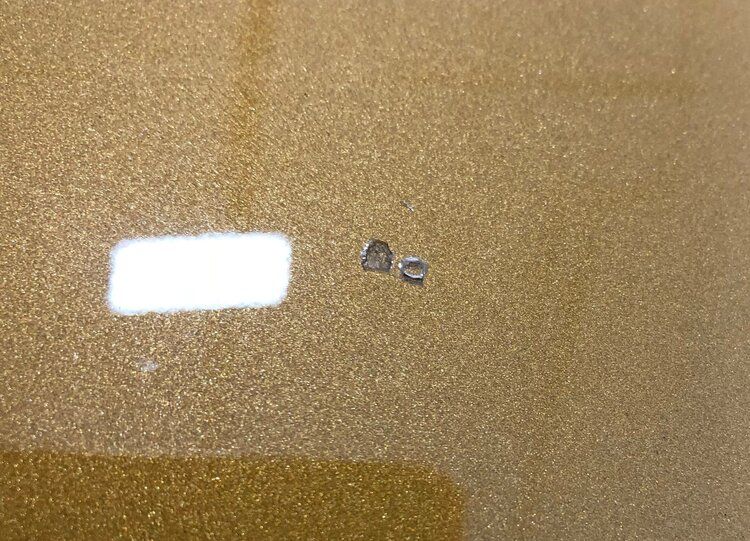 PPF on hood after rock impact