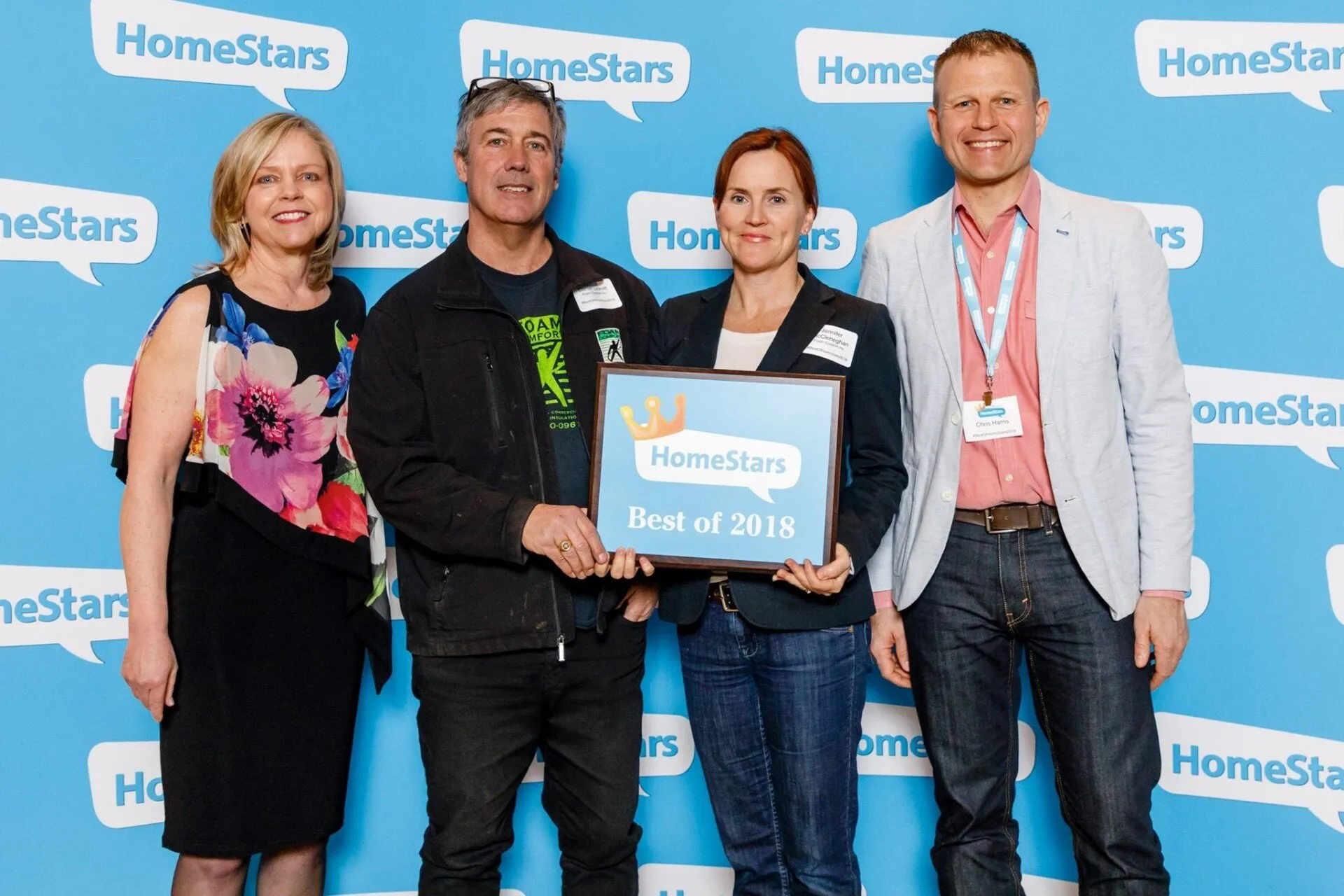 Team Foam Comfort with an award