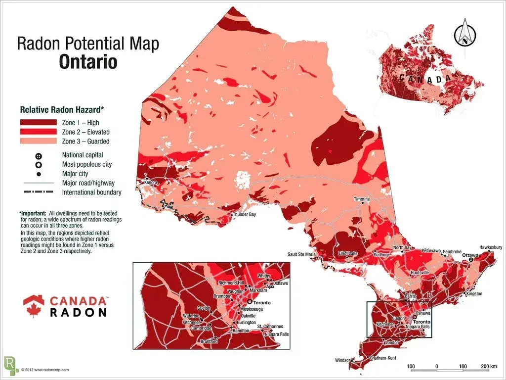 Radon gas is everywhere in Ontario