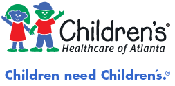 Children’s Healthcare of Atlanta logo with two child figures and the slogan “Children need Children’s.”