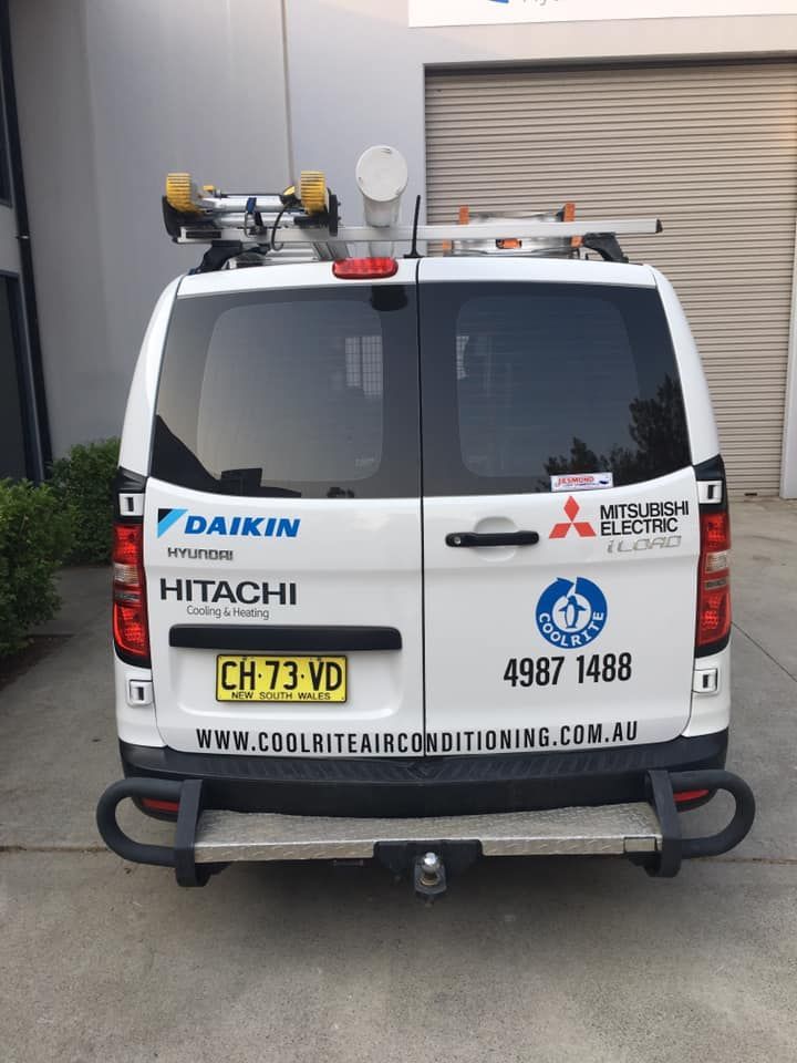Service Vehicle with Brands Sticker — Our Brands Hunter Valley