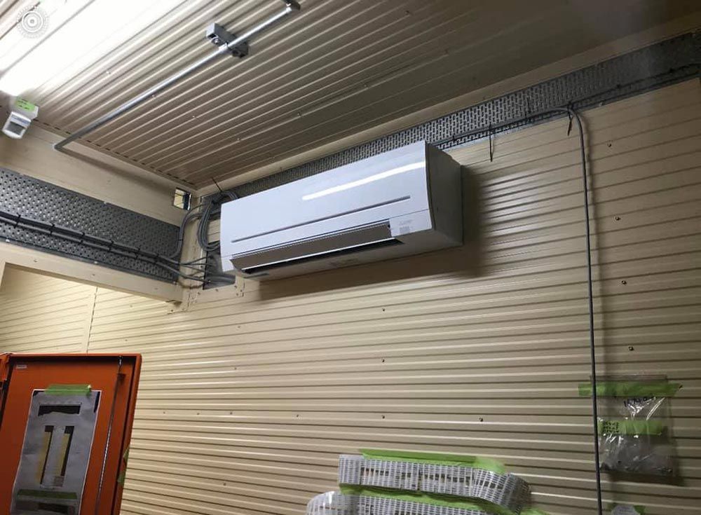 Air Conditioning Unit Mounted On The Wall