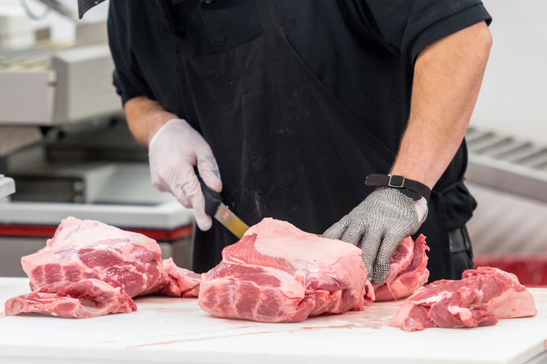 ManCutting the Meat — Port Angeles WA —  Sunrise Meats