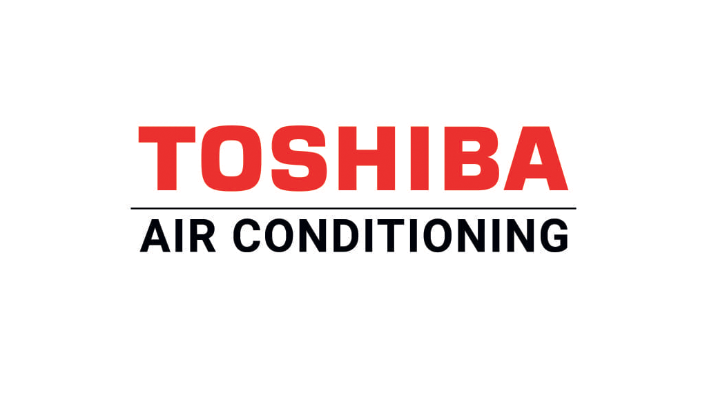 Toshiba Air Conditioning logo in red and black on a white background