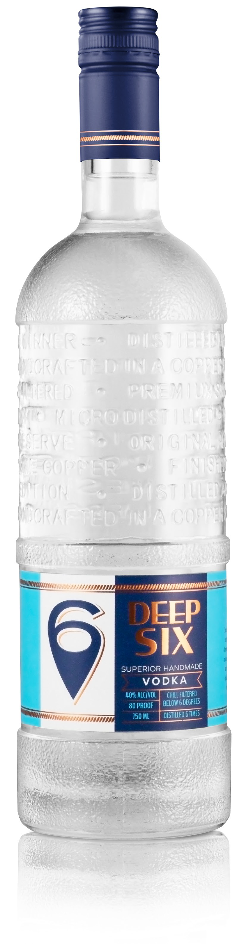 Deep Six Vodka Bottle. Enjoy a Smoother Vodka Sipping Experience with Deep Six Vodka.