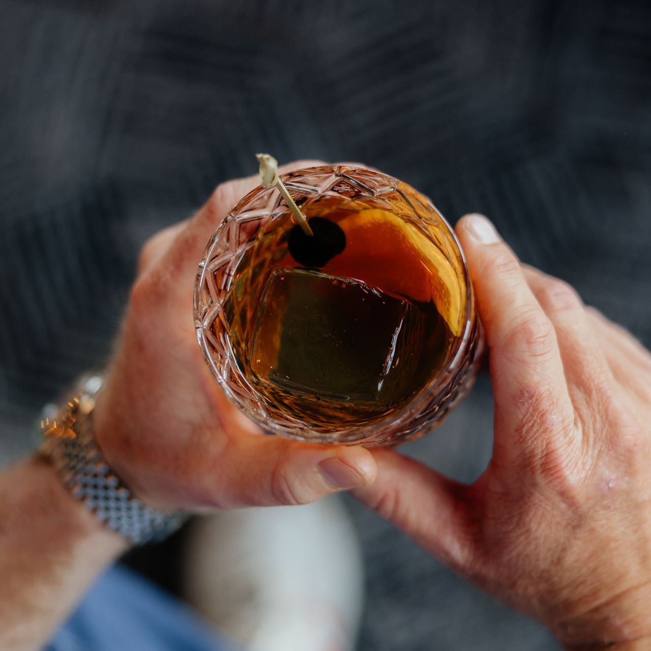 Closeup of Cocktail By Six Mile Ordinary, a Distillery in Columbia, MO.