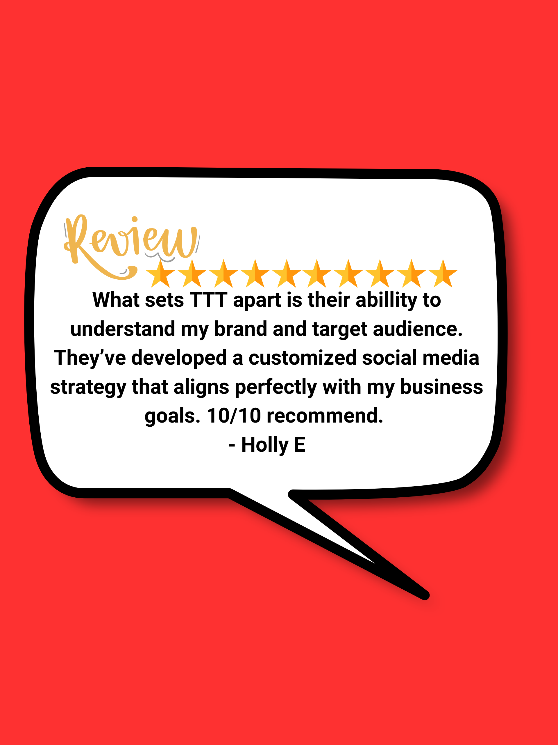Client review of experience with our services