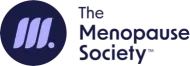 The Menopause Society logo with purple icon and text on white background