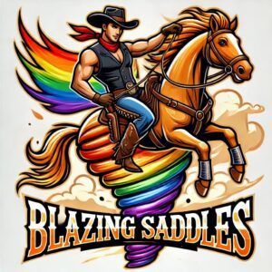 Blazing Saddles logo