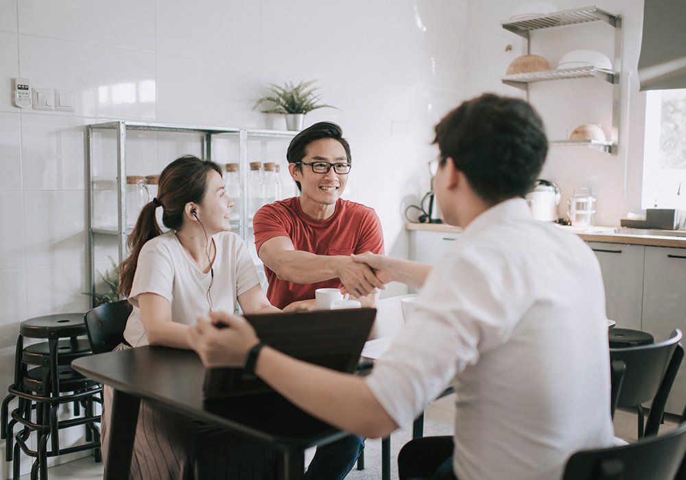 Insurance Agent Shake Hands to Clients — Marlton, NJ — The Domenick Group