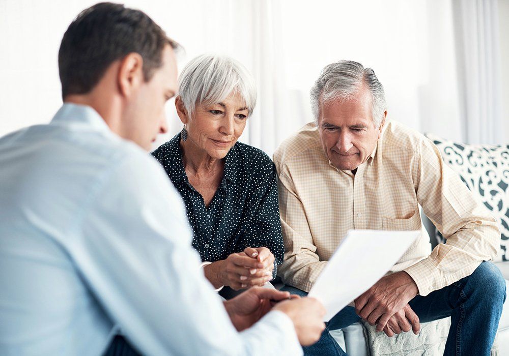 Senior Couple Getting Advice from Consultant — Marlton, NJ — The Domenick Group