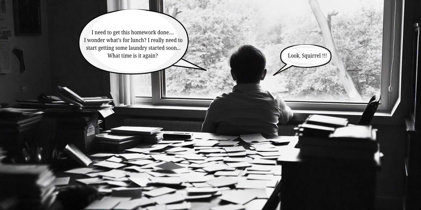 Sitting around looking out the window dealing with ADHD thoughts running wild