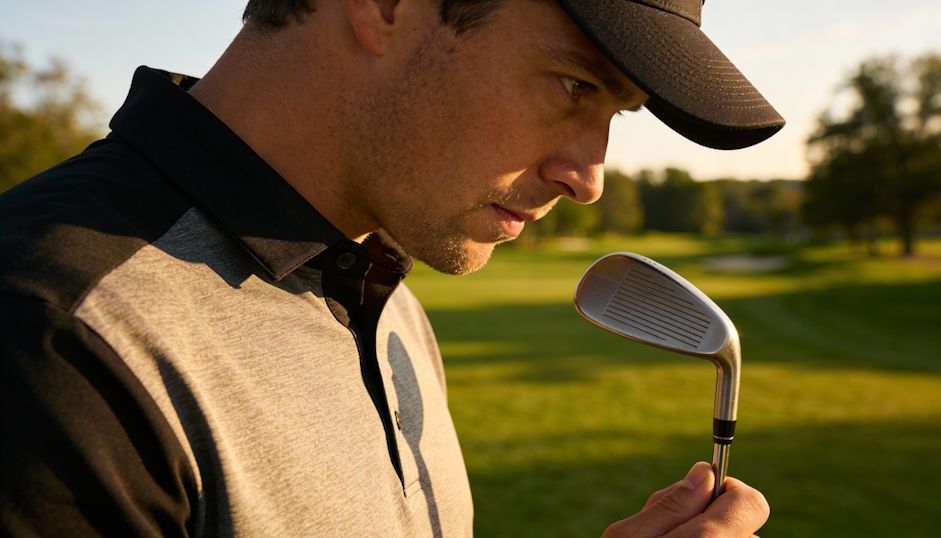 Golf course near Dayton, golfer visualizing shot