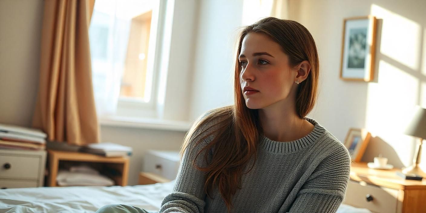 woman is depressed looking very down and in need of help