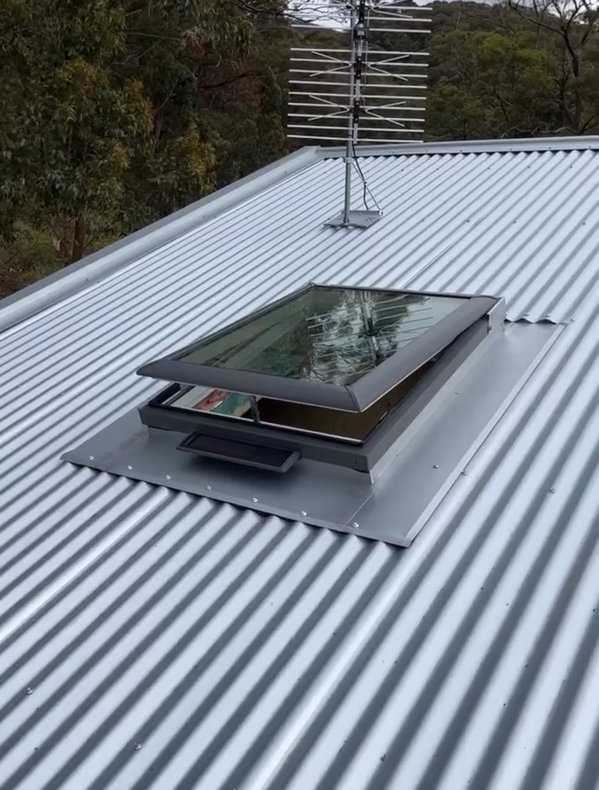 A Skylight on the Roof of a Building — Metal Roofing by Matt Dwyer in Gerringong, NSW