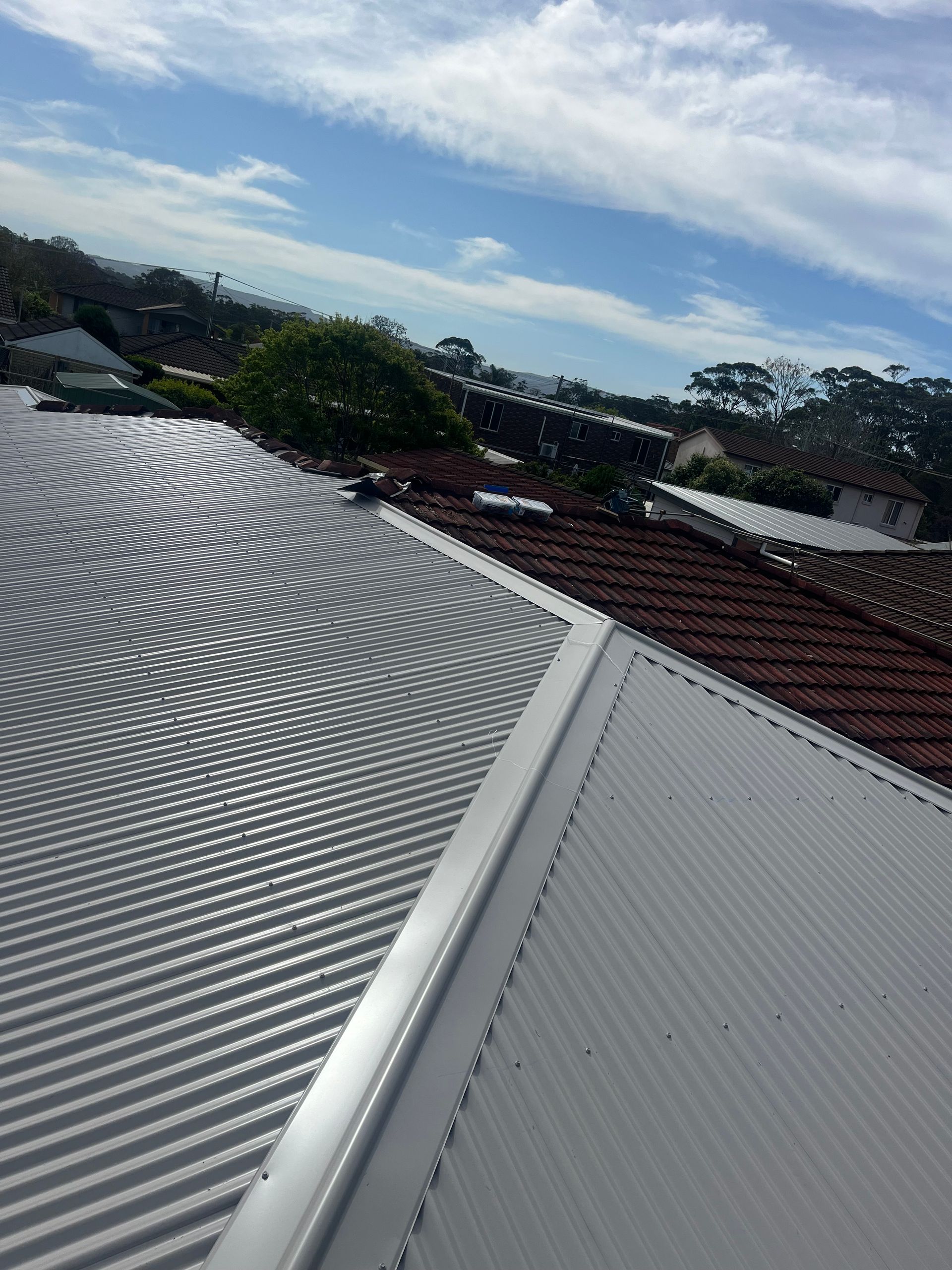 Close Up of a Grey Colourbond Roof — Metal Roofing by Matt Dwyer in Gerringong, NSW