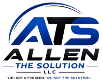 The allen the solution logo has a light bulb with a check mark on it.