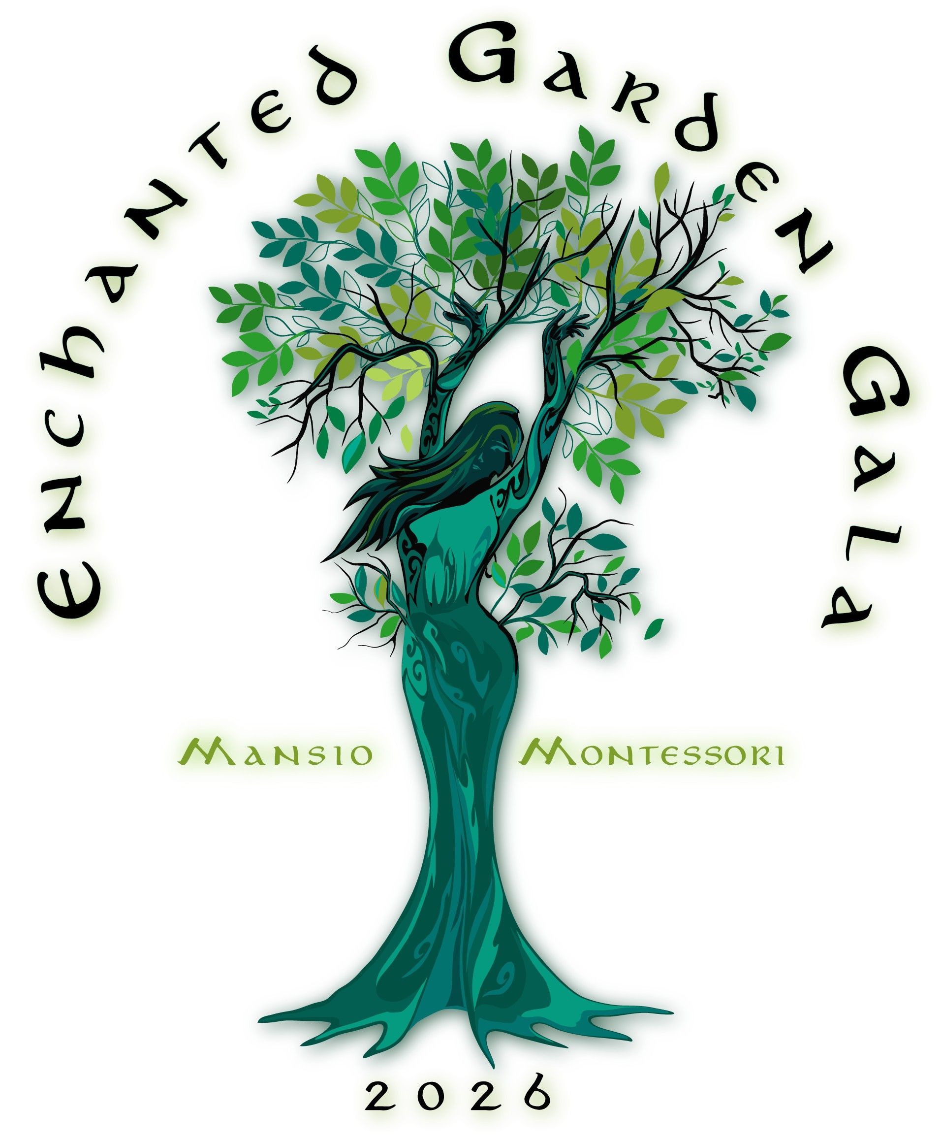 Mansio Montessori 2026 Enchanted Garden Gala logo.