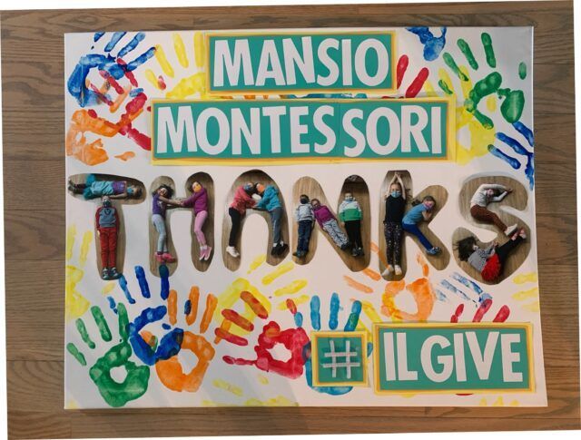 A sign that says mansio montessori thanks #ilgive