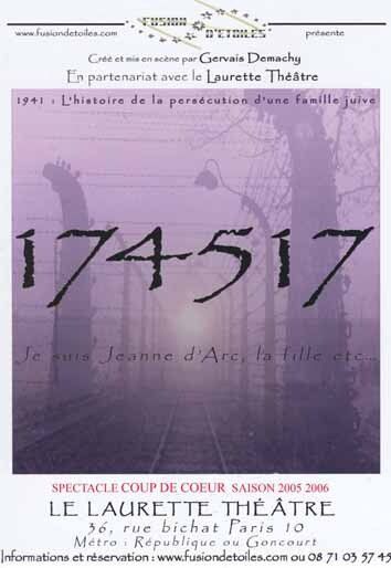 "174517" ರಂಗಮಂದಿರದ ನೇರಳೆ ಪೋಸ್ಟರ್, ಸಿಲೂಯೆಟ್ ಮತ್ತು ಲೆ ಲಾರೆಟ್ ಥಿಯೇಟರ್ ಗಾಗಿ ಫ್ರೆಂಚ್ ಪಠ್ಯದೊಂದಿಗೆ.
