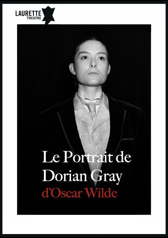 Couverture du livre Le Portrait de Dorian Gray d'Oscar Wilde avec un portrait en noir et blanc.