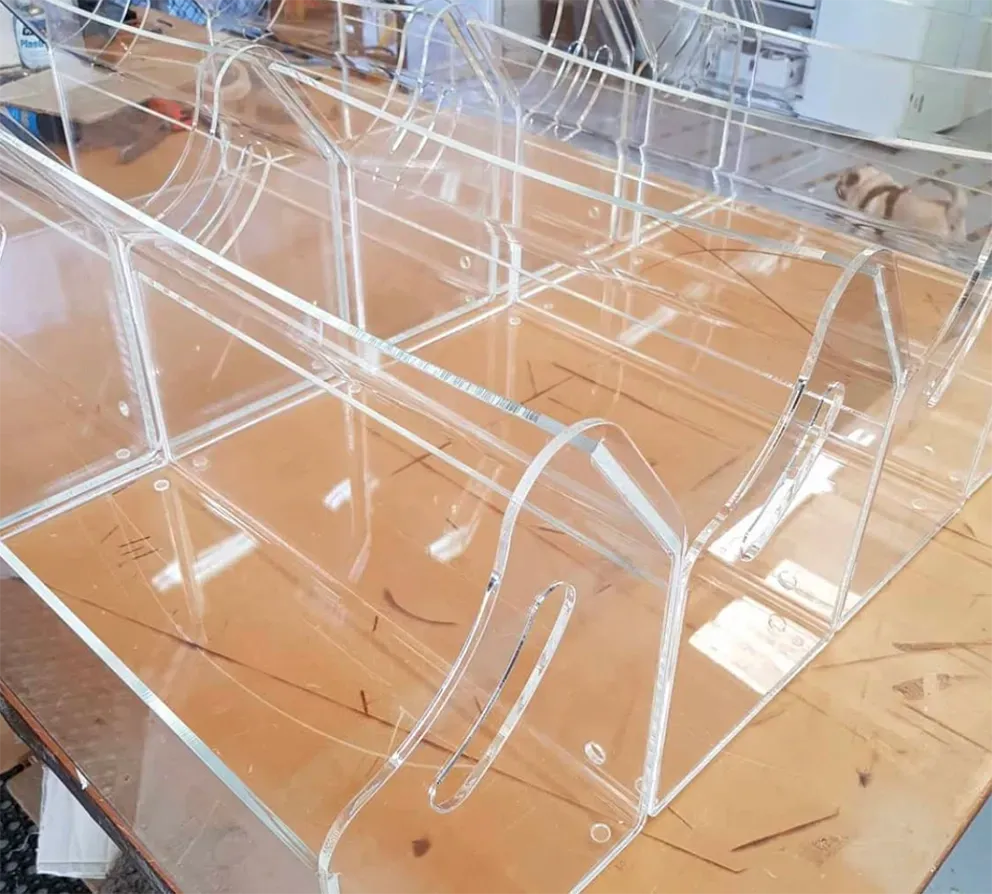 A Fabricated Perspex Shelving Unit — Coastal Plastics In Grafton, NSW