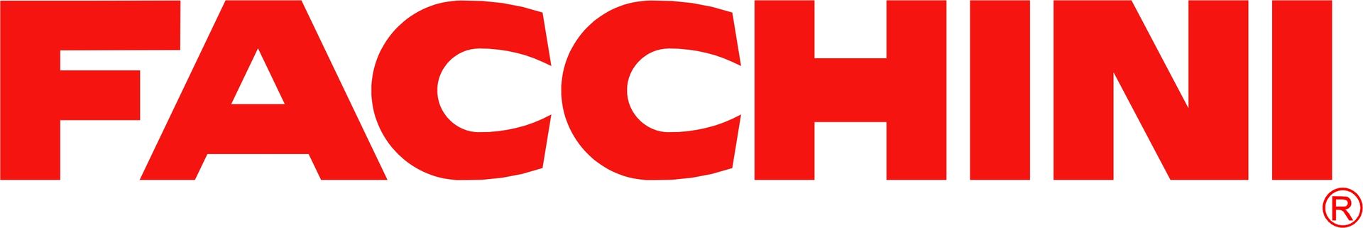 Logotipo FACCHINI vermelho em letras maiúsculas em negrito sobre fundo branco.