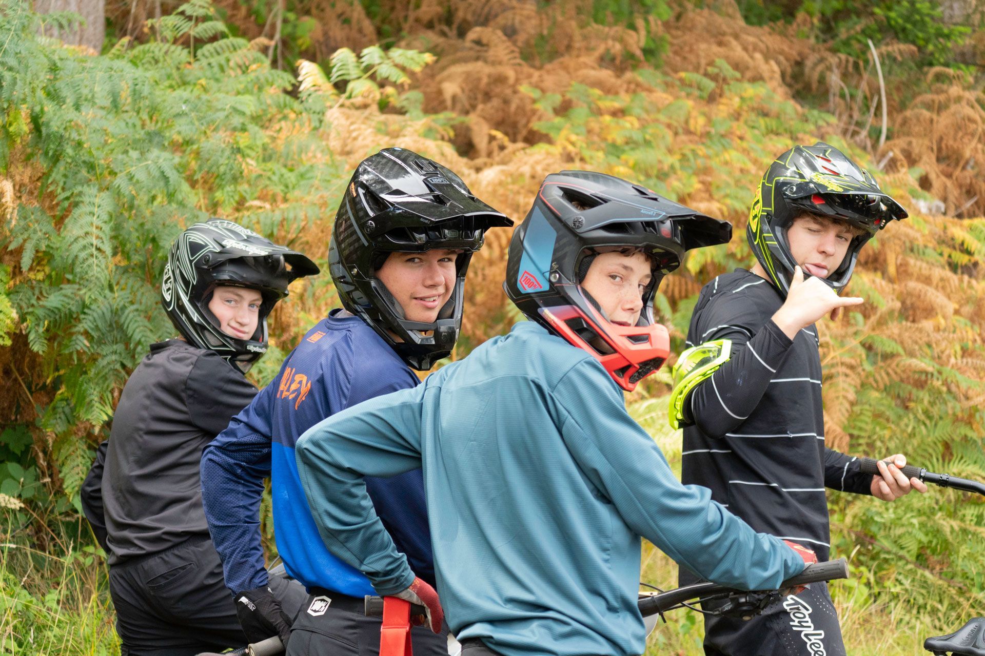 Getting ready to race at the pearce downhill mtb race