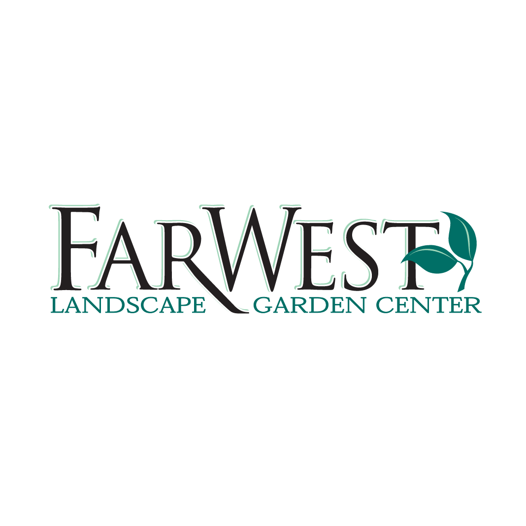 The logo for farwest landscape garden center is a landscape garden center.
