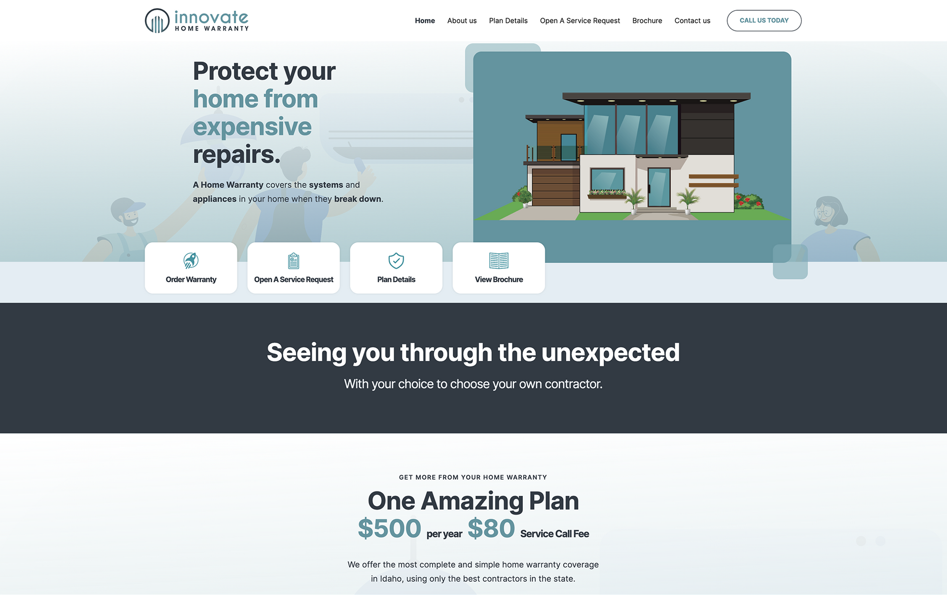 A screenshot of a website that says `` protect your home from expensive repairs ''.