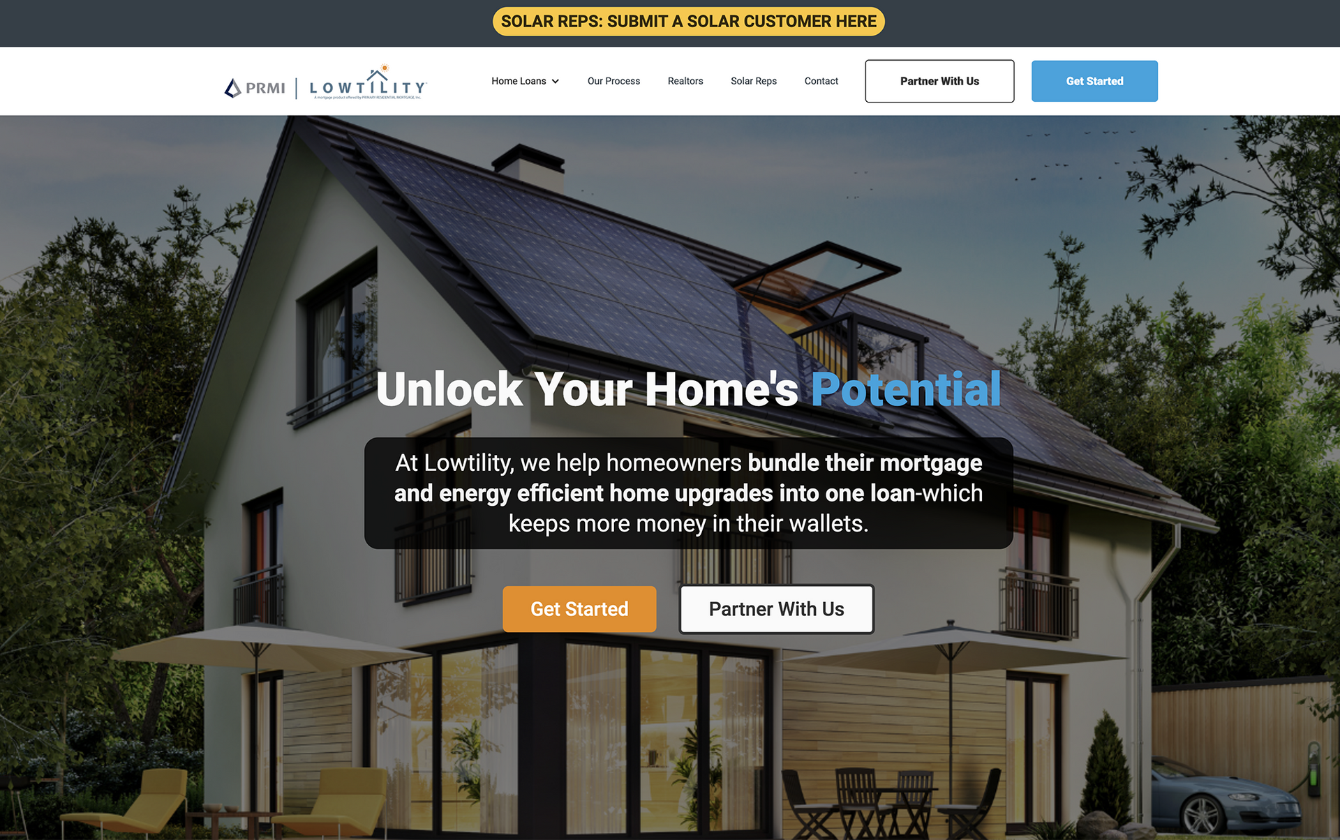 A screenshot of a website that says `` unlock your home 's potential ''.