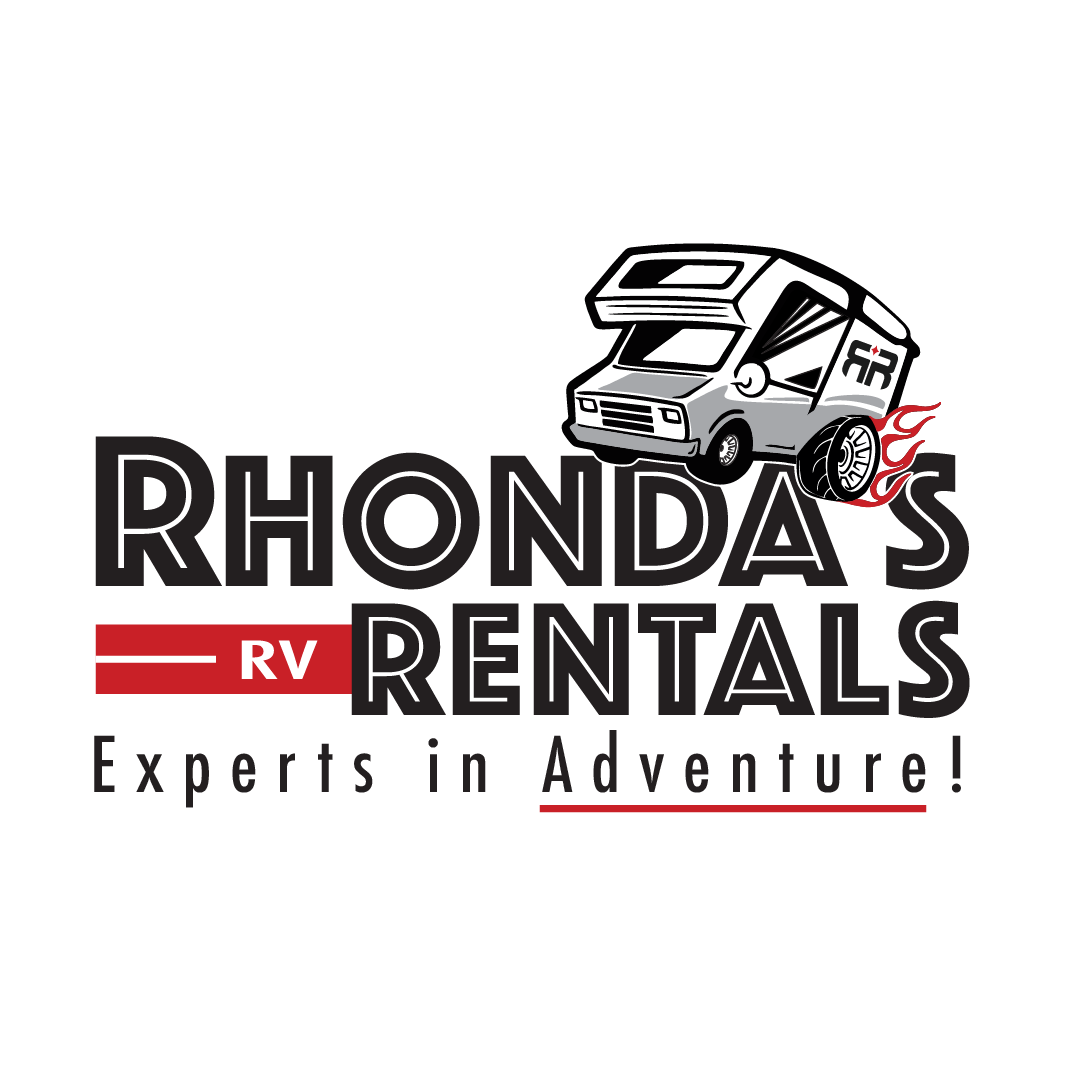 A logo for rhonda 's rv rentals , experts in adventure !
