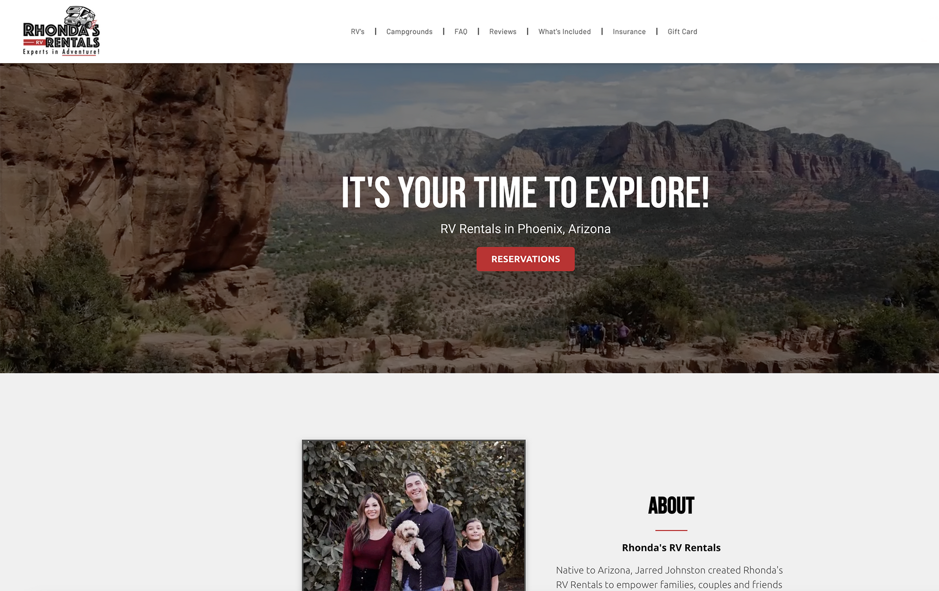 A screenshot of a website that says `` it 's your time to explore ''.