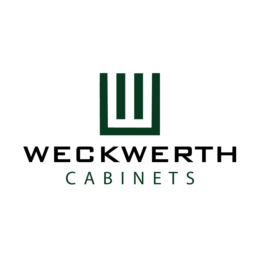 A logo for a company called weckwerth cabinets