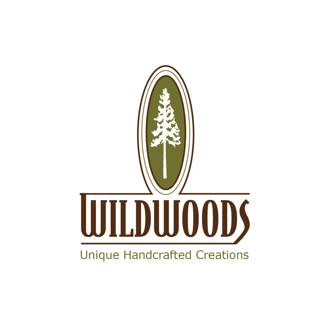 A logo for wildwoods unique handcrafted creations