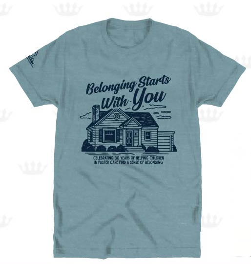 30th Anniversary Tshirt for Sale to support children in foster care with Seven Homes in NC