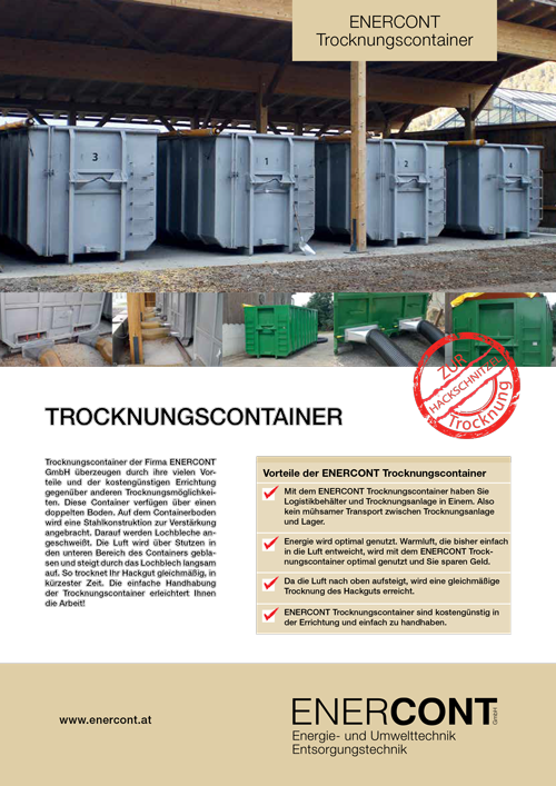 Prospekt Trocknungscontainer