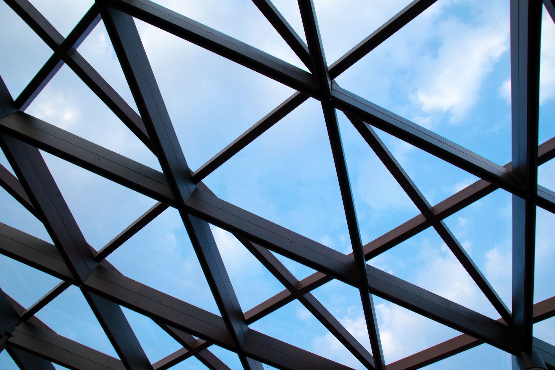 A steel roof truss.