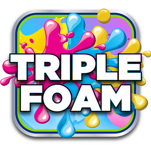 Square Triple Foam graphic - Reads Triple Foam
