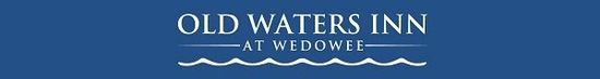 Logo for Old Waters Inn, white text on a blue background